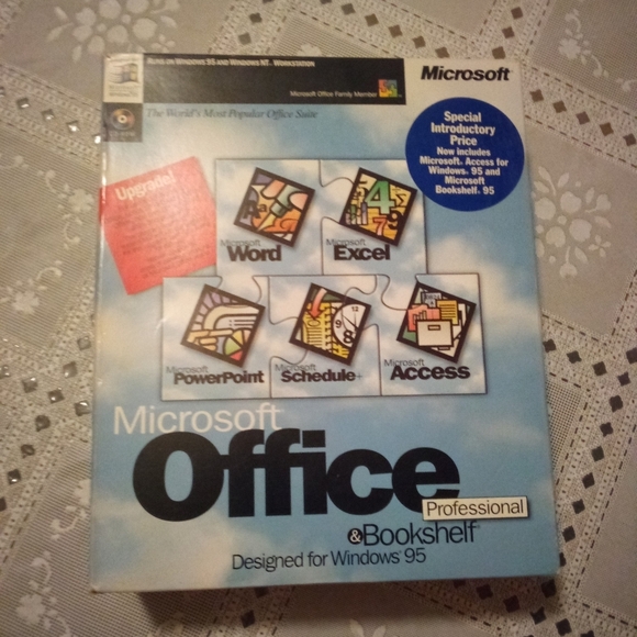 Vintage Microsoft Office Pro for Windows 95 on CD-ROM Word Excel PowerPoint - Picture 6 of 11